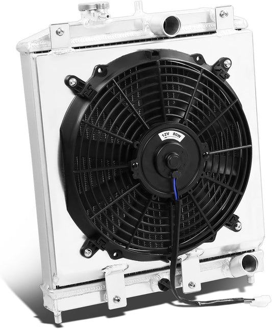 High Performance 2-Row Radiator with Fan Shroud for Civic