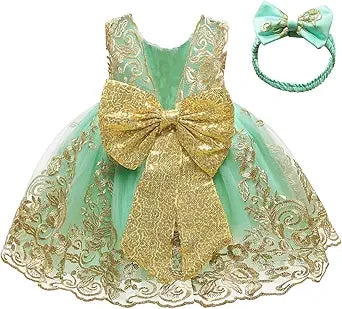 Baby Girls Pageant Lace Embroidery Dresses for Toddler Events