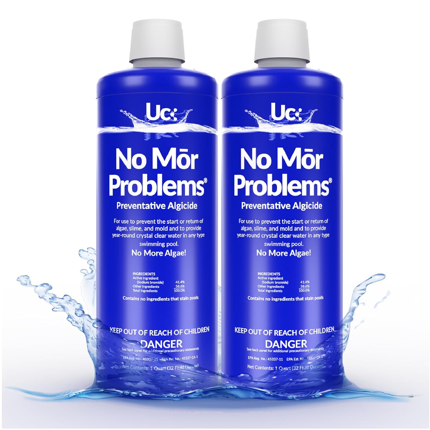No Mor Problems Swimming Pool Preventative Algaecide 2 Quarts
