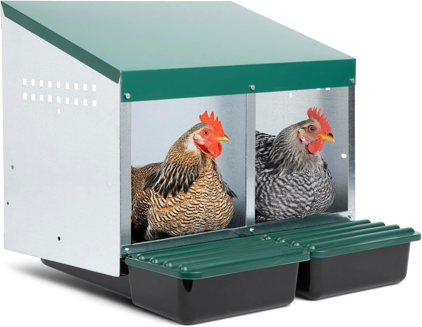 Compact Style 2 Compartment Nesting Box for Hens & Chickens