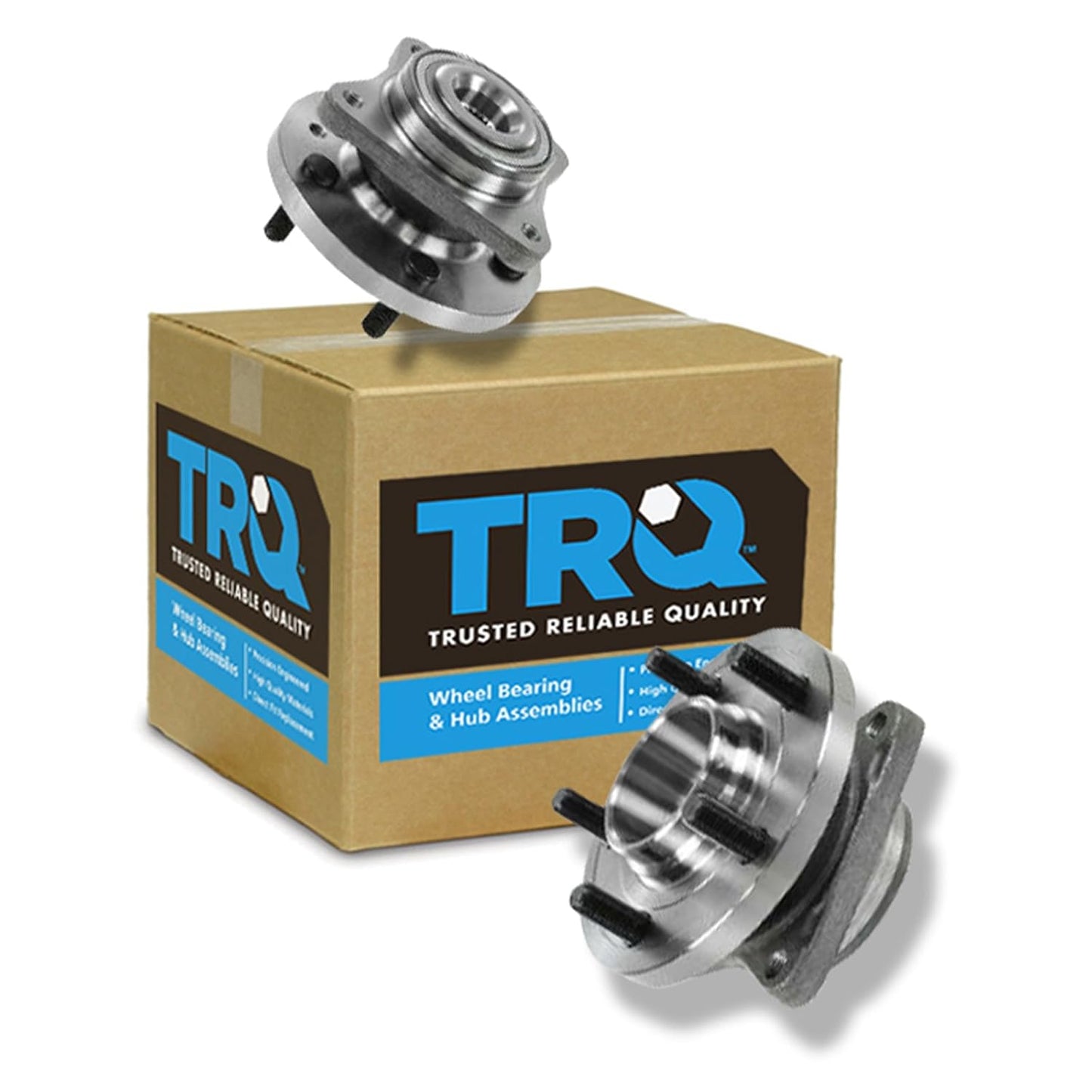 TRQ 2 Piece Front Wheel Bearing & Hub Assembly Set for Prius