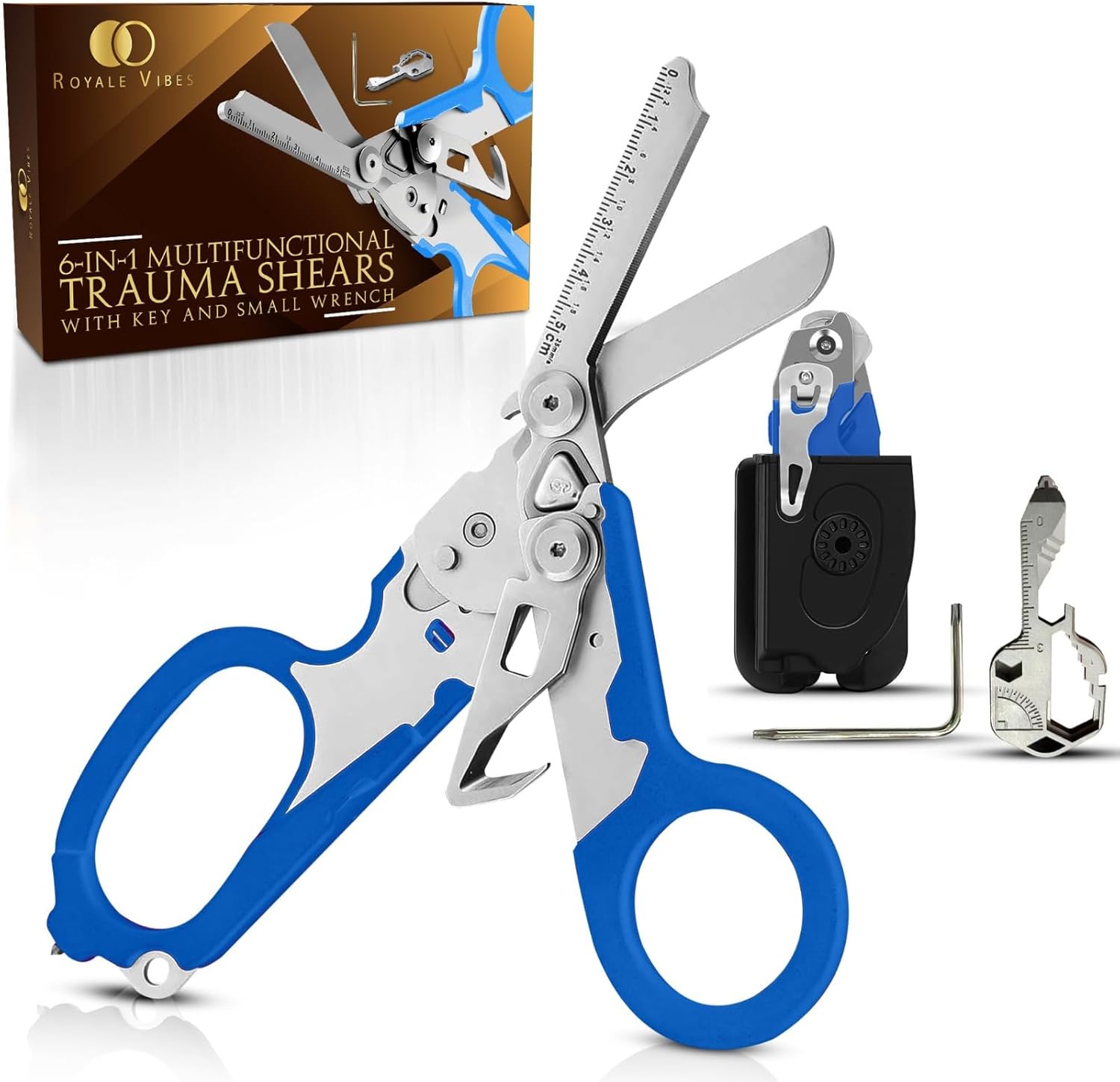 6-in-1 Multifunctional Trauma Shears for EMTs and First Responders