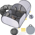 3-in-1 Cat Playpen with Tunnel - Portable Enclosure for Indoor