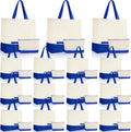 Canvas Tote Bags Set with Zippered Pouch by Sanwuta for Essentials