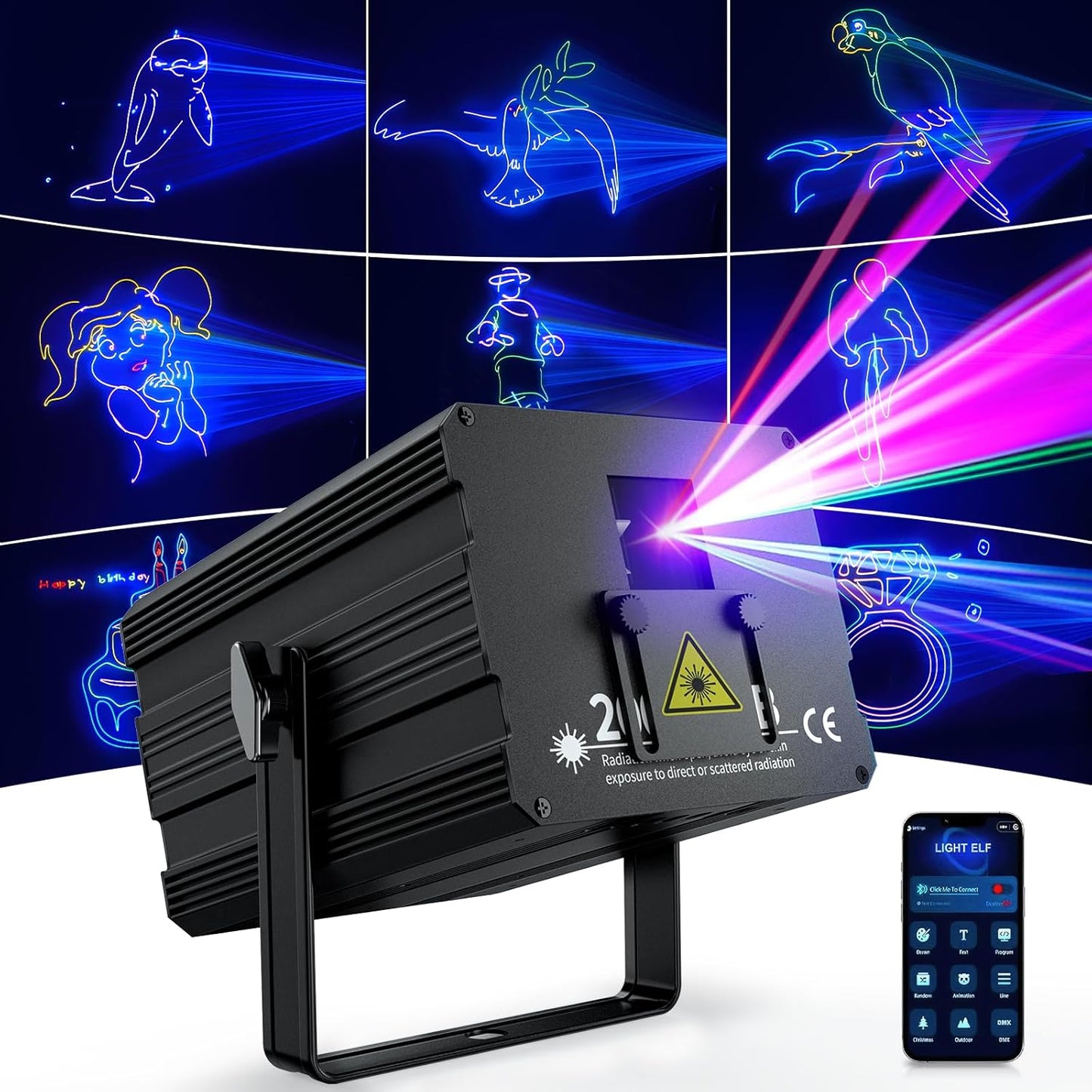 DJ Laser Light with App Control for Stunning Party Effects