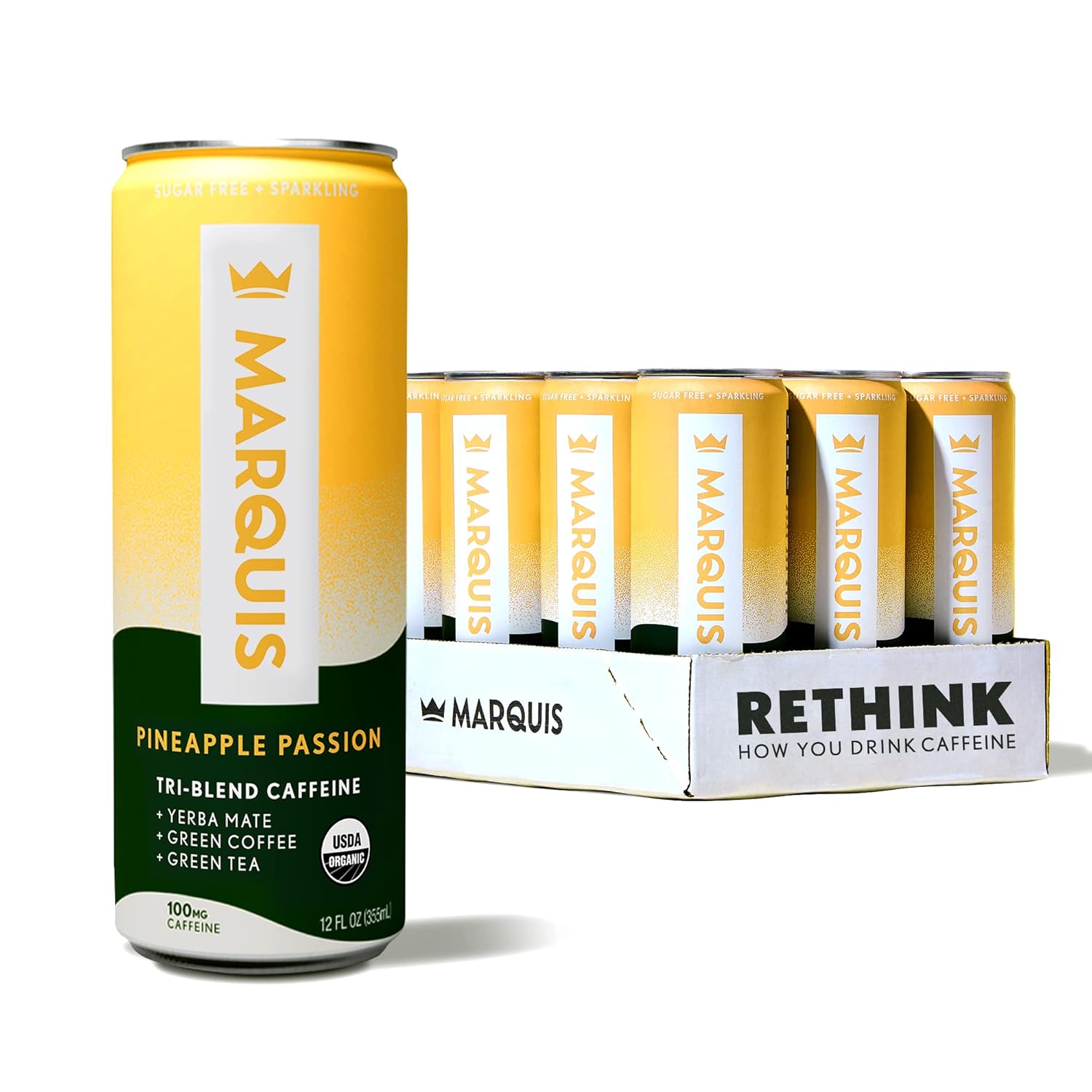 Marquis Natural Energy Drink - Pineapple Passion Flavor Boost