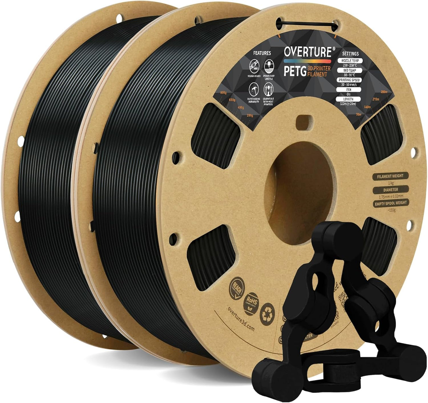 OVERTURE PETG 3D Printer Filament 1.75mm for Quality Prints
