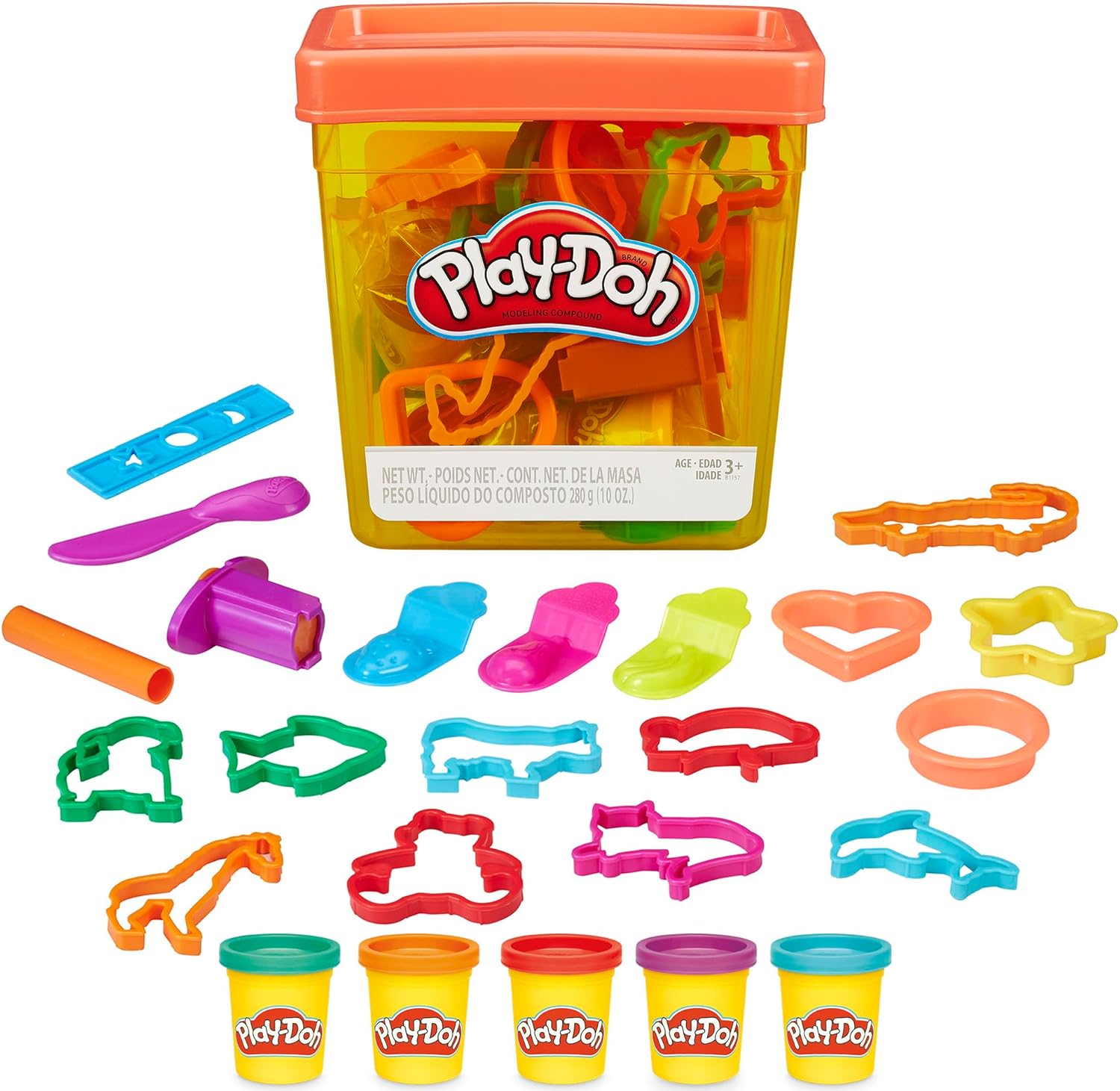 Play-Doh Fun Tub Set: 19 Accessories & Storage - Endless Creativity!