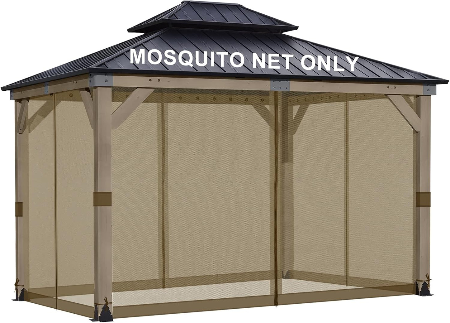 BPS 10ft x 12ft Gazebo Mosquito Netting for Outdoor Protection