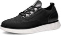 Men's MaxFlex Dress Sneakers Oxfords with Knitted Upper - Versatile