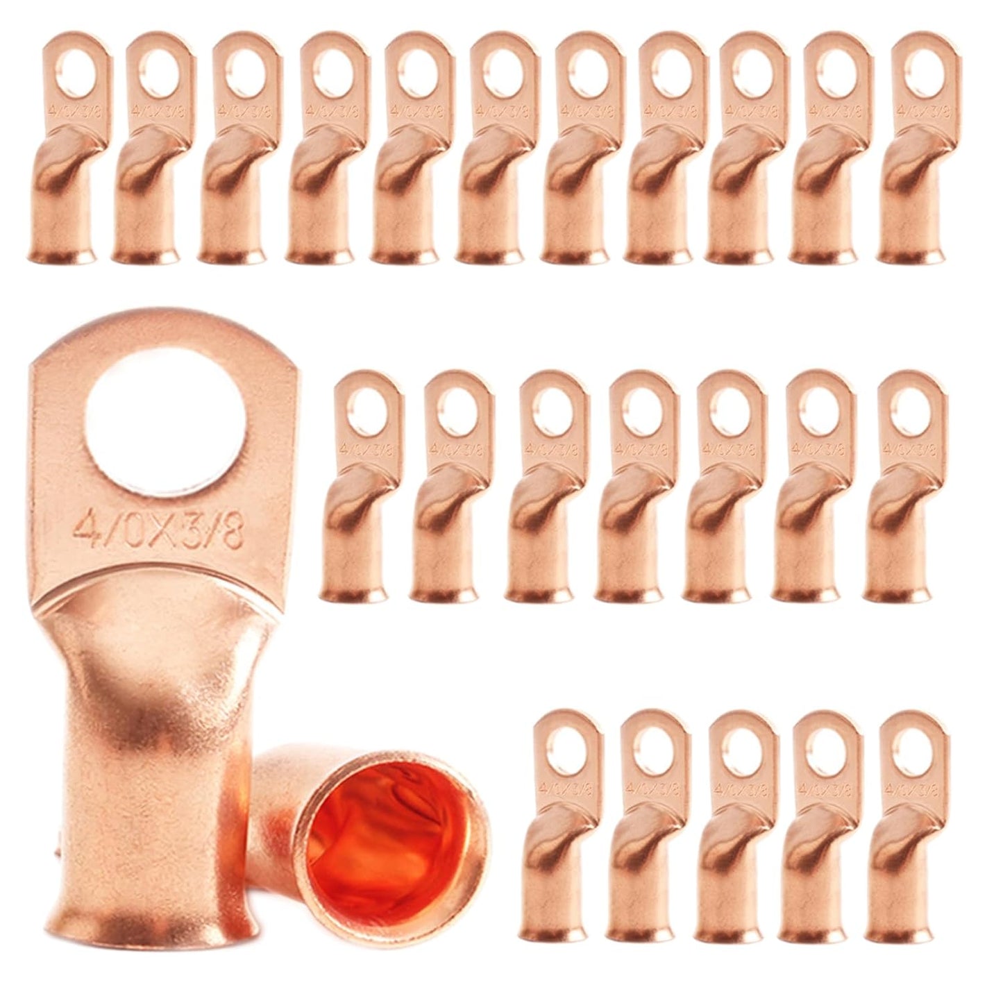 25pcs 4/0 AWG Battery Lugs for Heavy Duty Electrical Connections