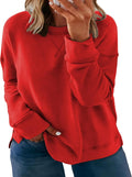 Women's Plus Size Casual Crew Neck Sweatshirt Soft Long Sleeve