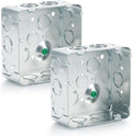 4-11/16 x 4-11/16 in Metal Junction Box 2-1/8 in Deep - 8 Pack