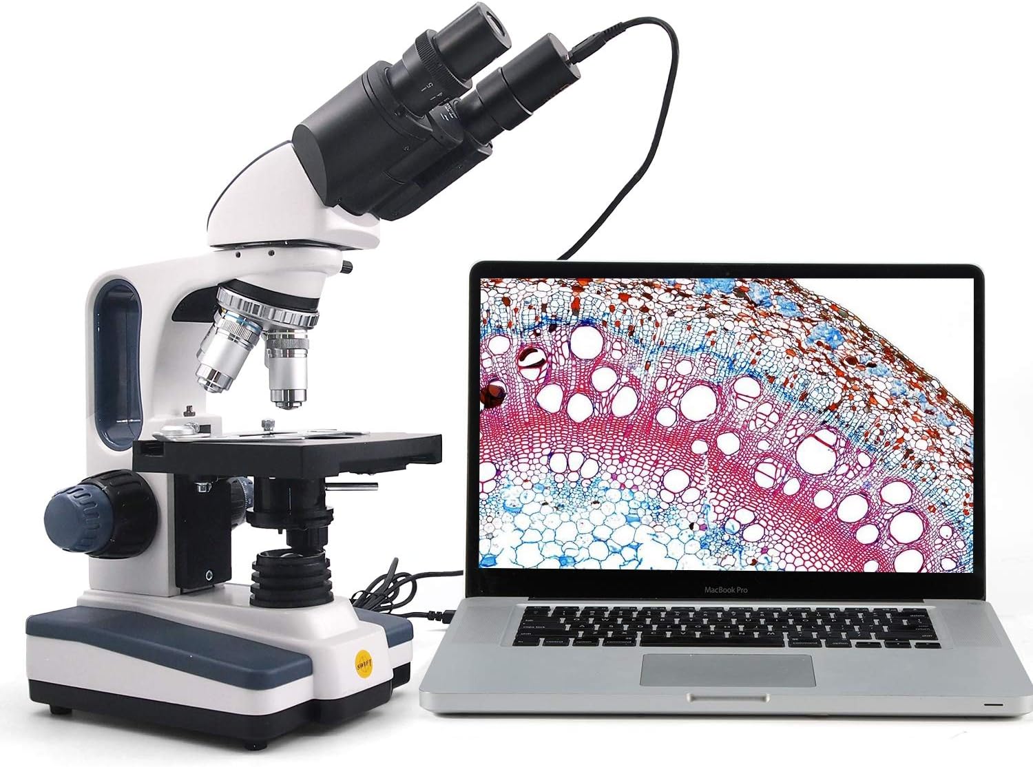 Swift Binocular Compound Microscope SW350B for Research Use