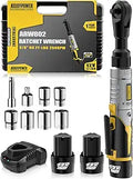 3/8ft 12V Extended Cordless Ratchet Wrench - Compact 60 Ft-lbs Power