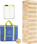 Tumbling Tower Game 3.3 ft Wooden Stacking Game - Portable Backyard