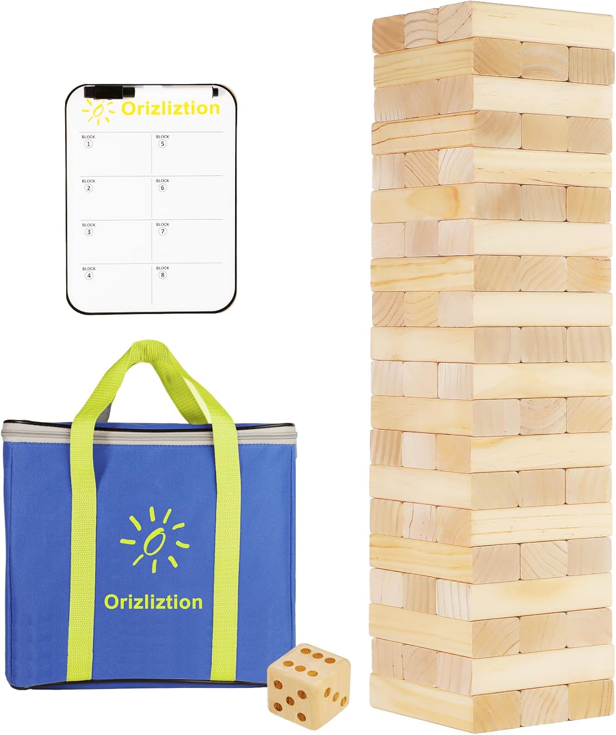 Tumbling Tower Game for Adults & Kids - 3.3 FT Stacking Fun