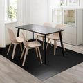 Vinyl Floor Mat for Home 5x7 Black Waterproof Area Mat - Rug Protector