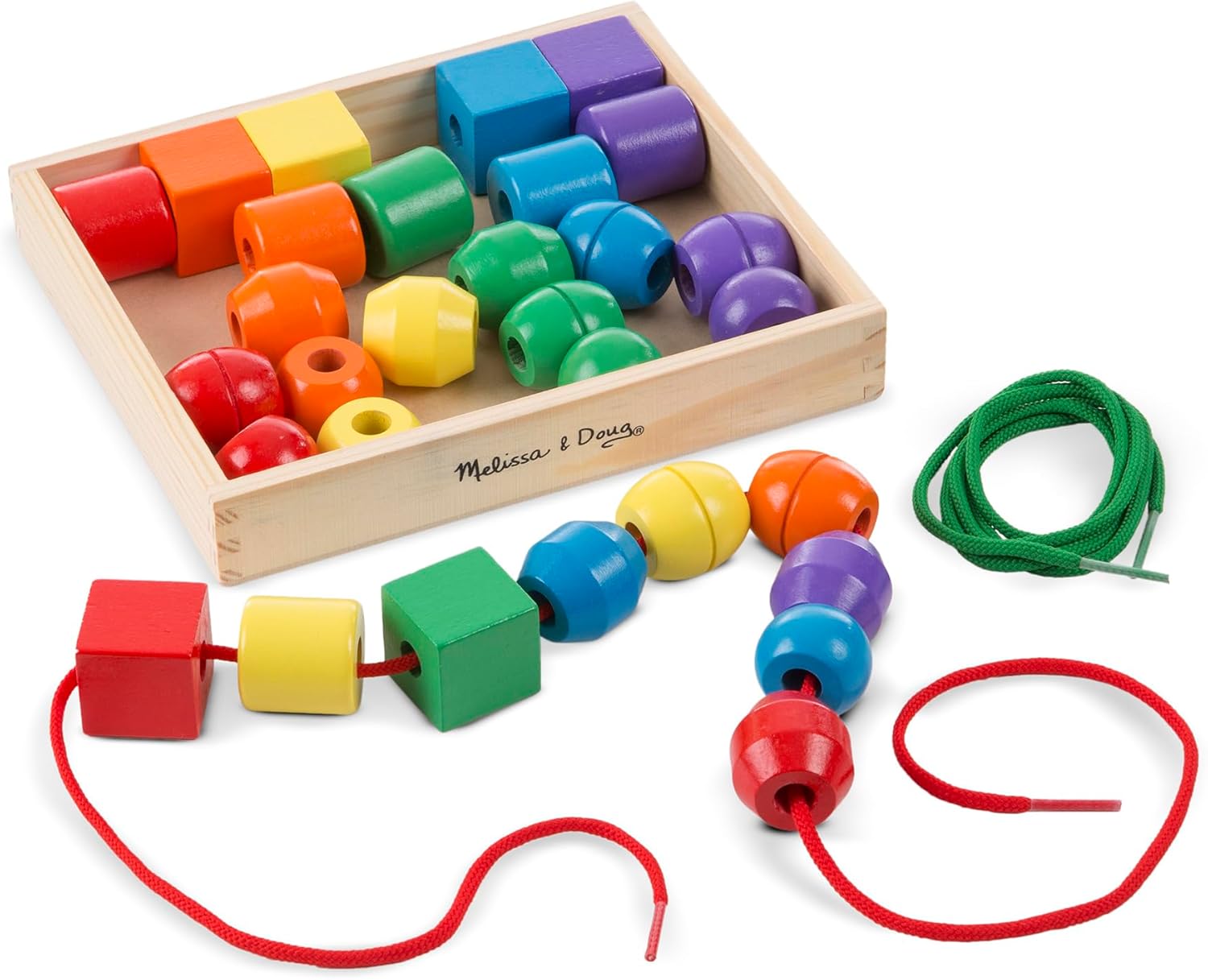 Melissa & Doug Primary Lacing Beads: Develop Fine Motor Skills!