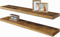 BAMEOS Floating Shelves 40 in W x 7 in D - Rustic Brown Wall Shelf