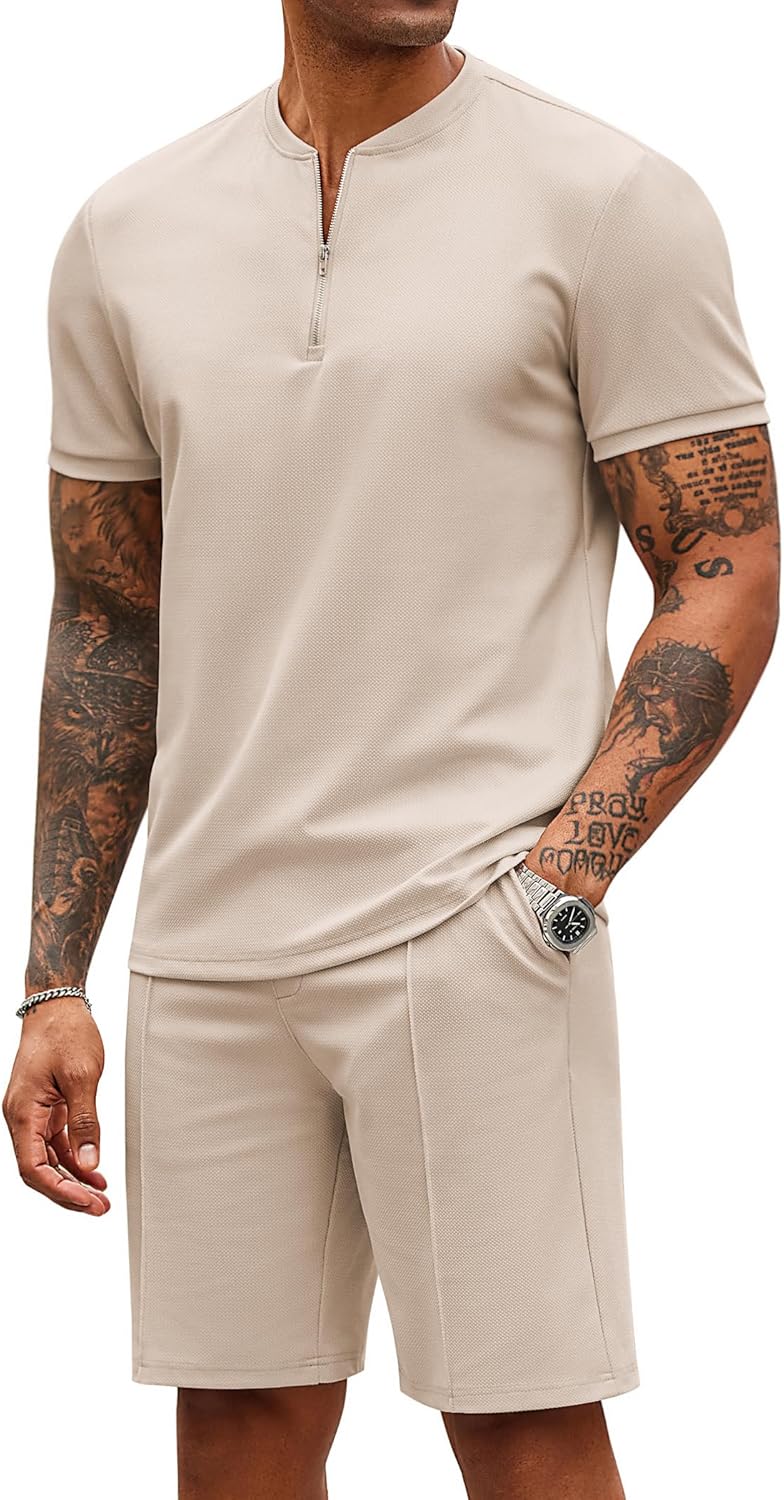 COOFANDY Men's 2 Piece Outfits for Summer Athletic Comfort