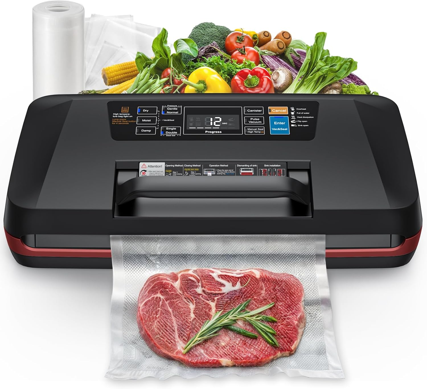 95kPa Vacuum Sealer Machine for Efficient Food Preservation