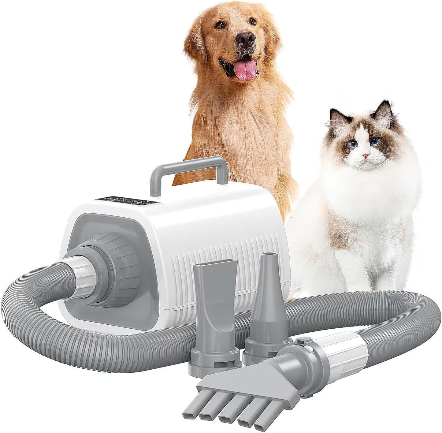 Professional Pet Grooming Dryer with 3 Nozzles for Fast Drying
