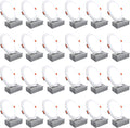 6 Inch Canless Recessed LED Ceiling Lights 24 Pack - Ultra-Thin