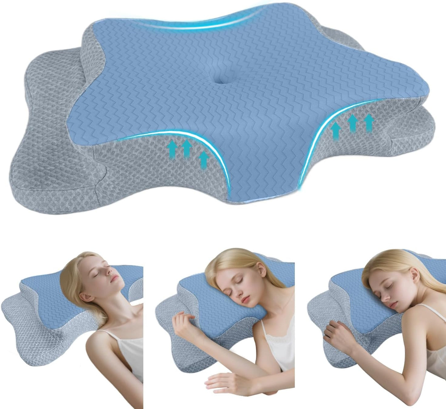 Cervical Pillow for Neck Pain Relief with Ergonomic Design