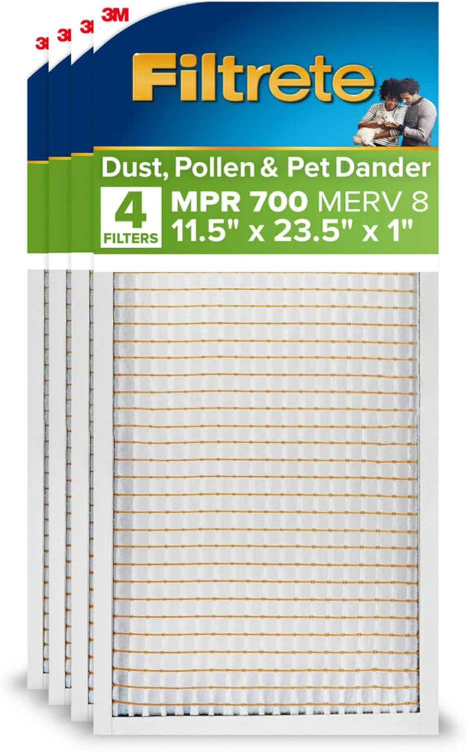 Filtrete MPR 700 Air Filter 4-Pack - Reduce Dust & Allergens