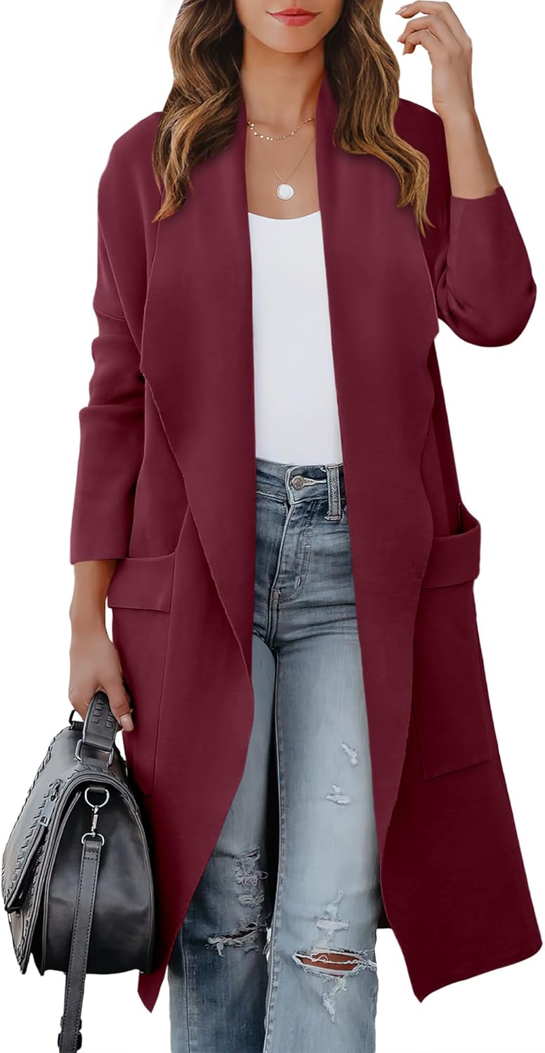 Women's Long Cardigan Sweater for Fall Fashion by ANRABESS