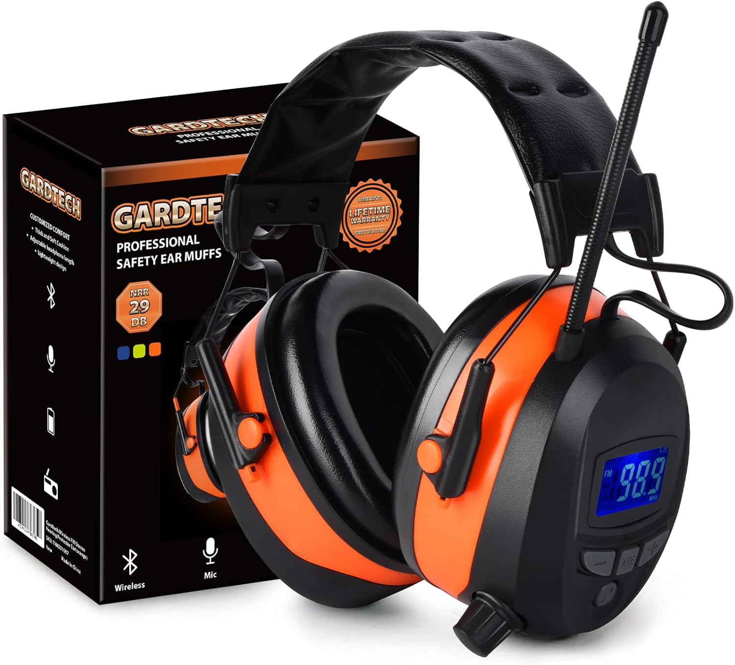 Gardtech Hearing Protection with Bluetooth and FM Radio Earmuffs