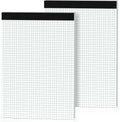 Graph Paper Pad 8.5 x 11 2 Pack - Dual-Sided 4x4 Grid Pads