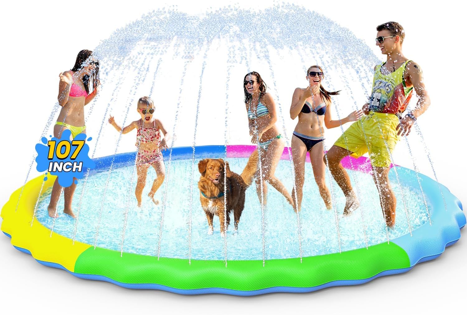 VISTOP Non-Slip Splash Pad for Kids and Dogs - Fun Summer Toy