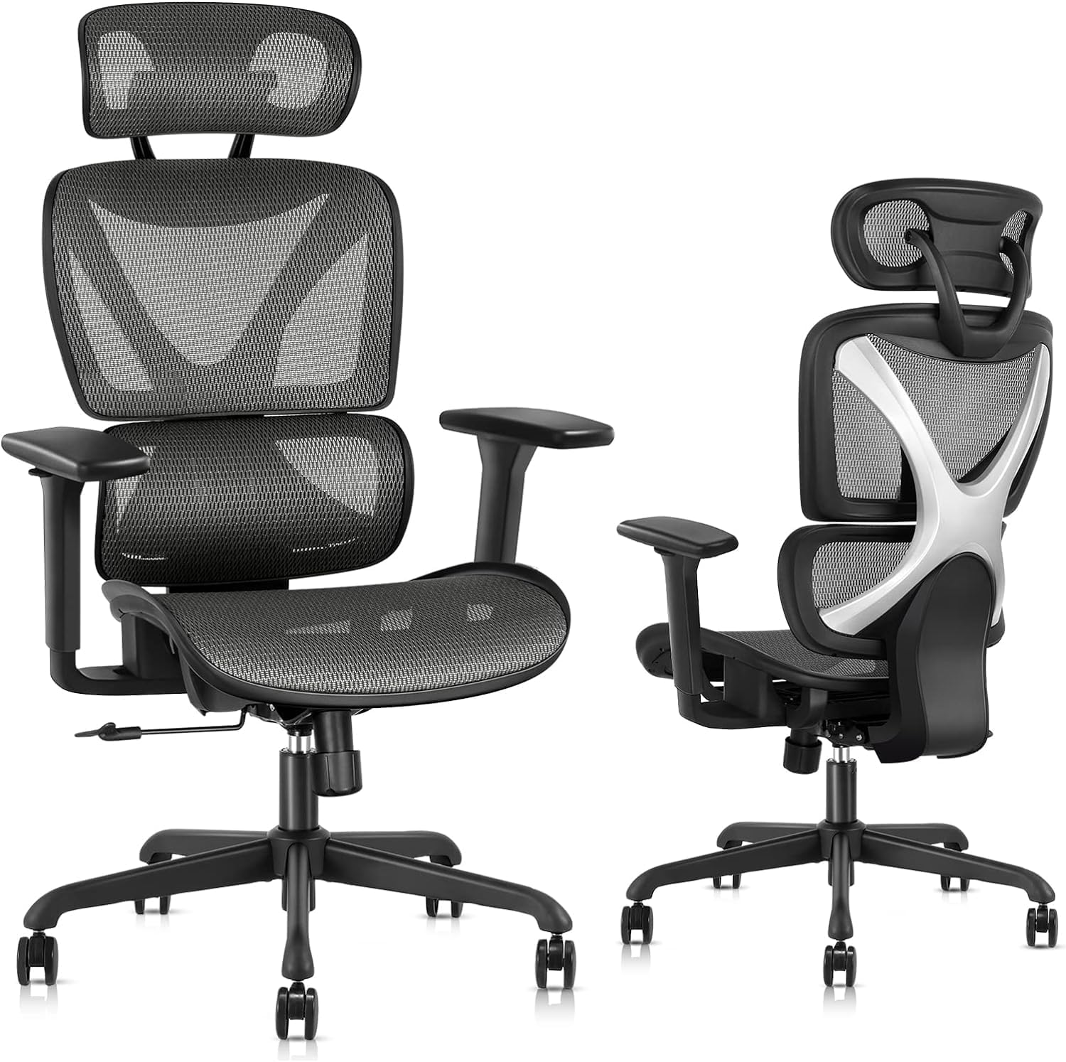 GABRYLLY Ergonomic Office Chair with Lumbar Support and Headrest