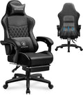 GTPLAYER Gaming Chair High Back Leather with Footrest - Ergonomic