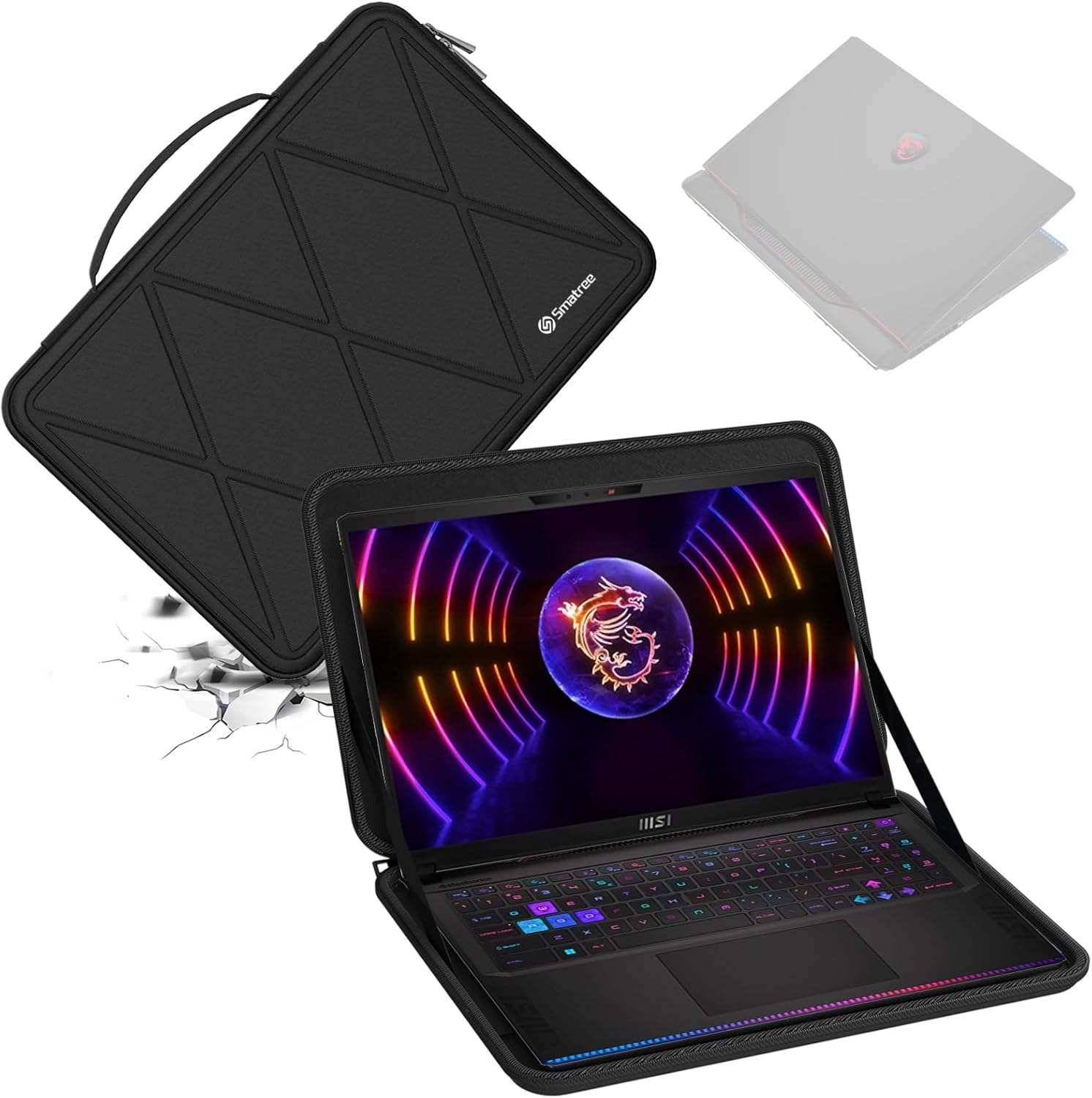 Smatree Hard EVA Protective Sleeve Case for 16 inch MSI Laptops