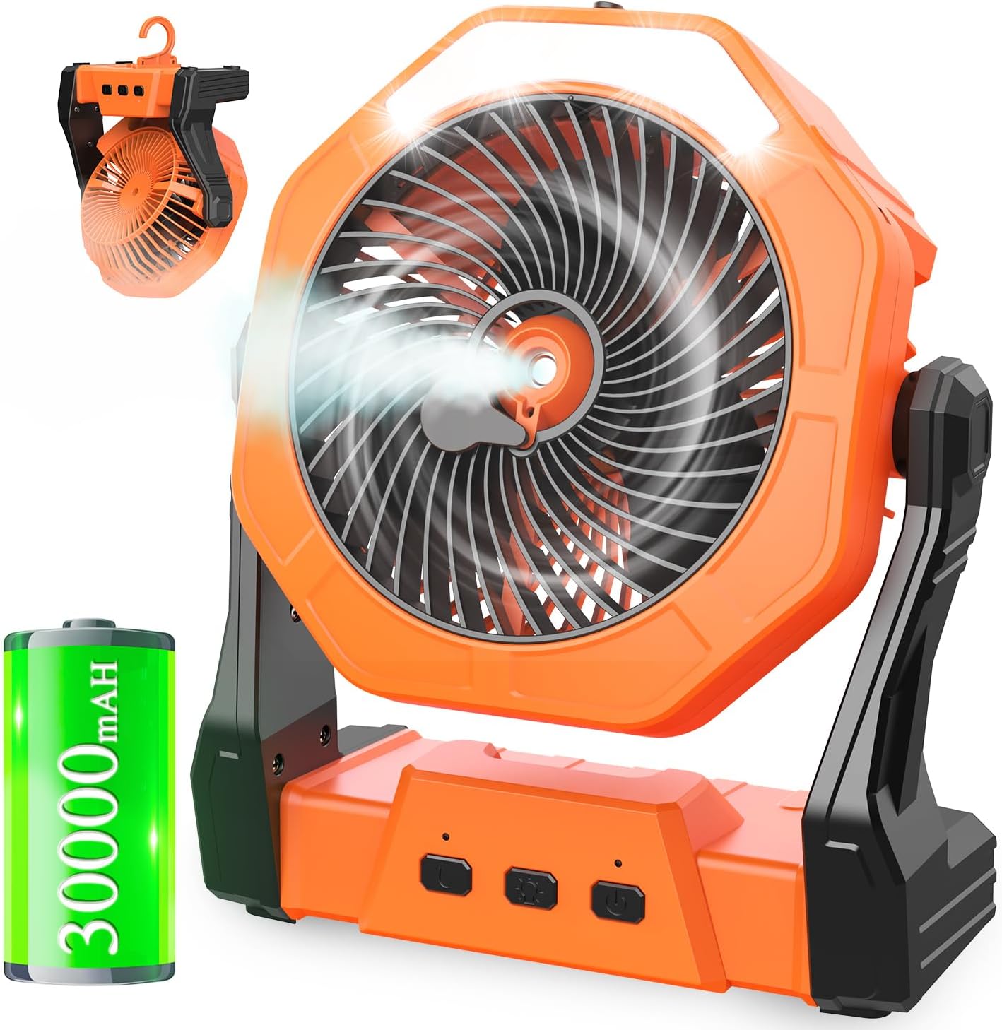 Portable Misting Fans for Outside - Rechargeable 8 Inch Fan