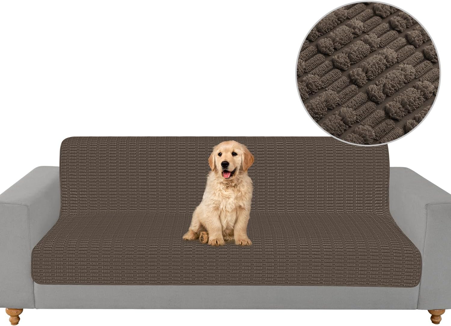Foxdecor Couch Cover for 3 Cushion Sofa, Washable & Pet Friendly