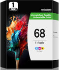 68 Ink Cartridges for Envy 6555e 6155e Tri-Color Pack - Reliable