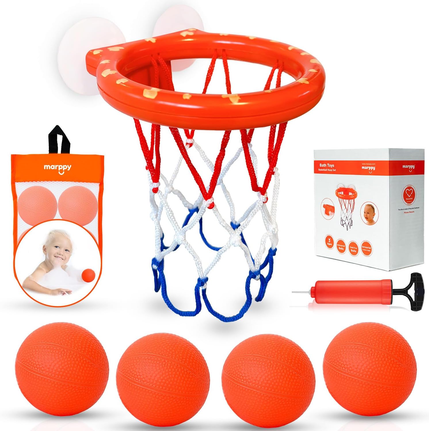 MARPPY Bath Basketball Set - Fun for Kids!