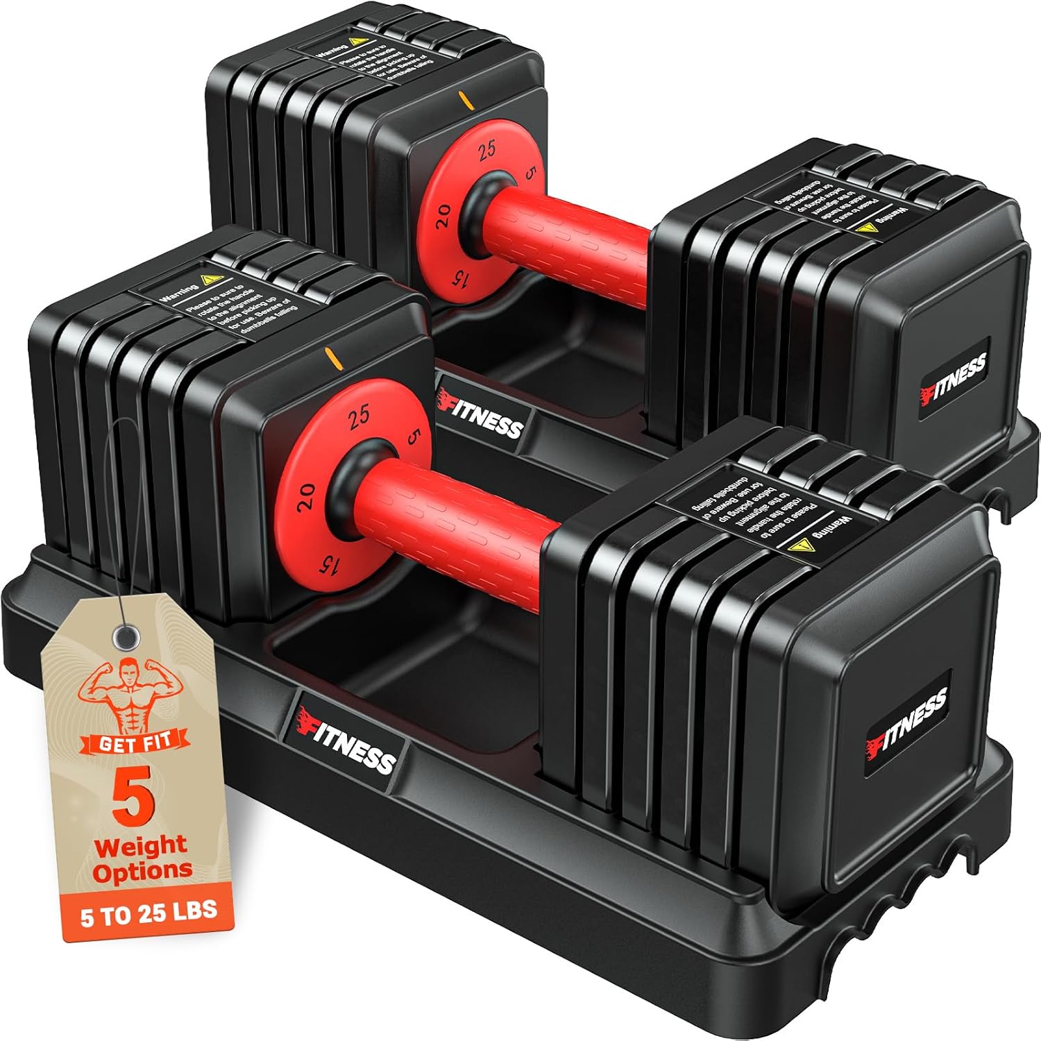 Adjustable Dumbbells Set of 2 for Home Gym Workouts