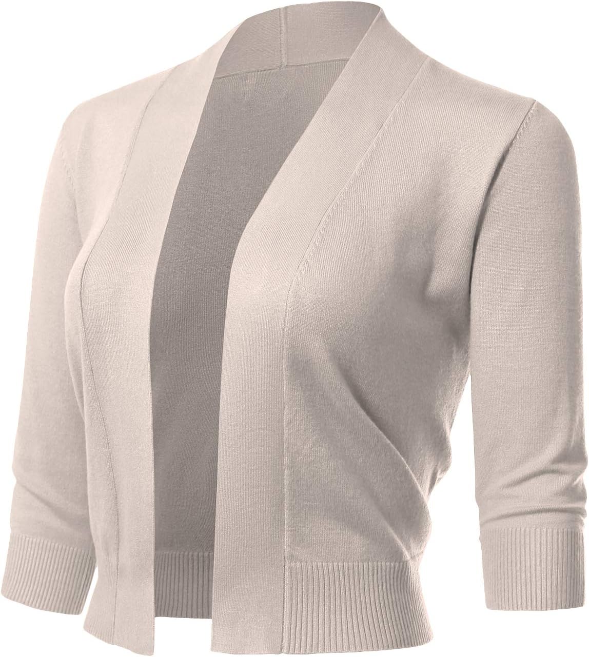 Allsense Women's 3/4 Sleeve Cropped Bolero Shrug Cardigan Review
