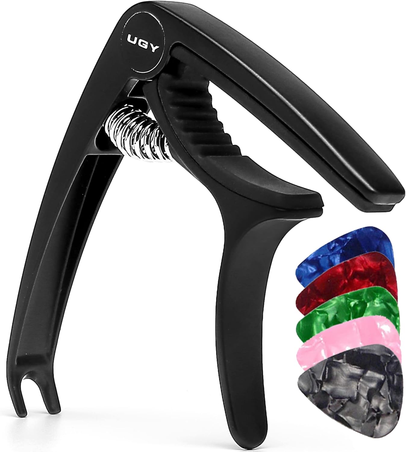 UGY Guitar Capo & Picks Set - Black Beauty