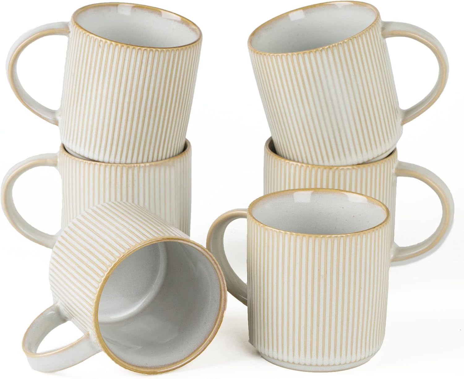Famiware Coffee Mug Set for 6 - Elegant 12 oz Drinkware