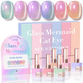 Double Rhythm Mermaid Pink Rose Gel Nail Polish Kit - 6 Pack