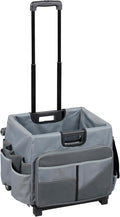 Dark Grey/Grey Universal Rolling Cart with Canvas Organizer Bag