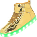 Kids LED Light Up Shoes High Top Flashing Sneakers - Rechargeable Fun
