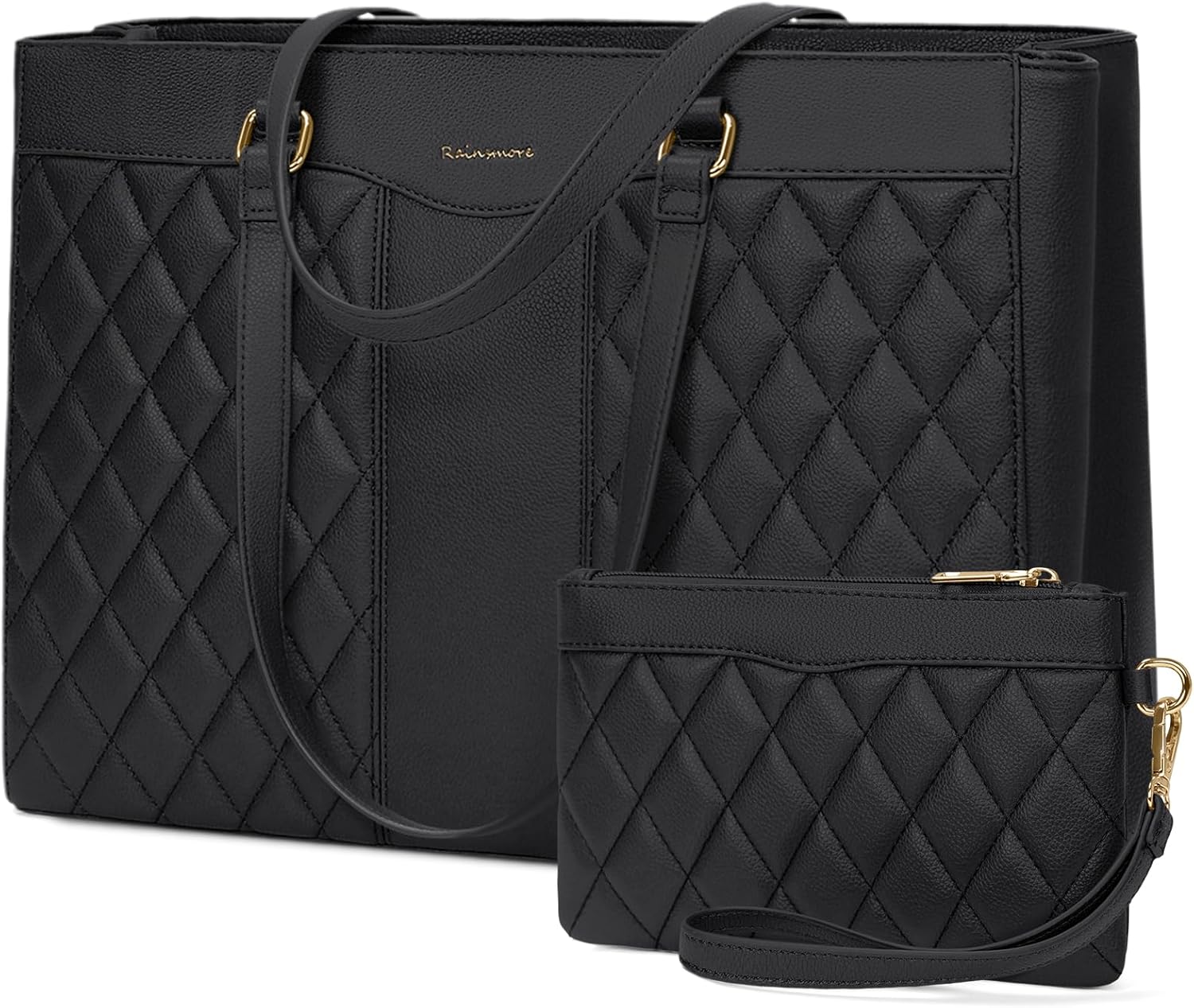 RAINSMORE Laptop Bag for Women: Stylish 15.6 Inch Tote