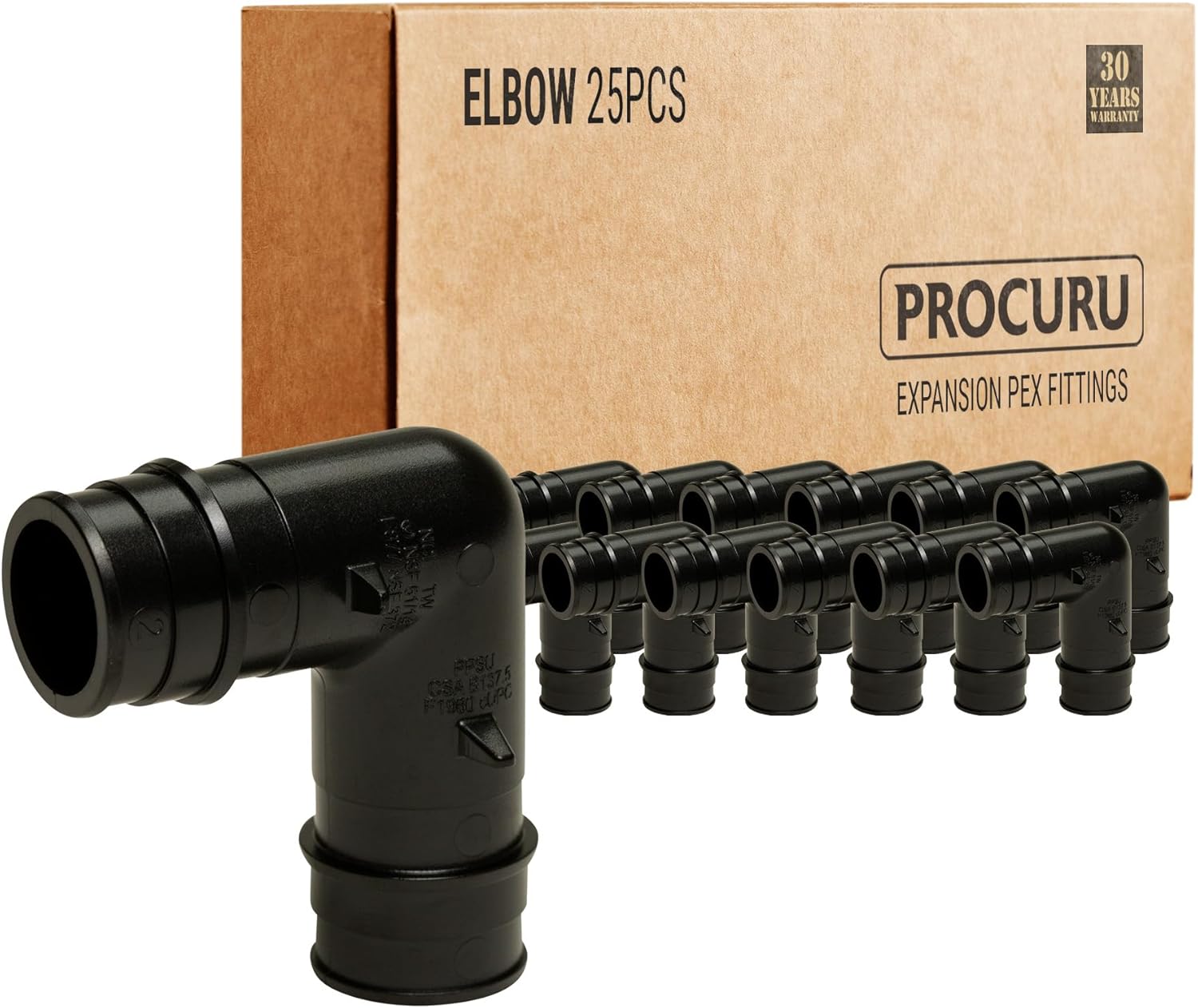 25-Pack PROCURU 3/4-Inch 90-Elbow Expansion PEX-A Fittings
